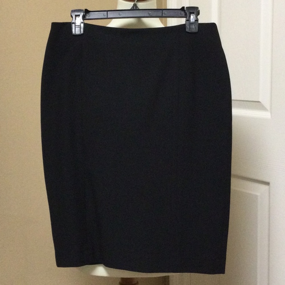 Talbots Black Ponte Pencil Skirt